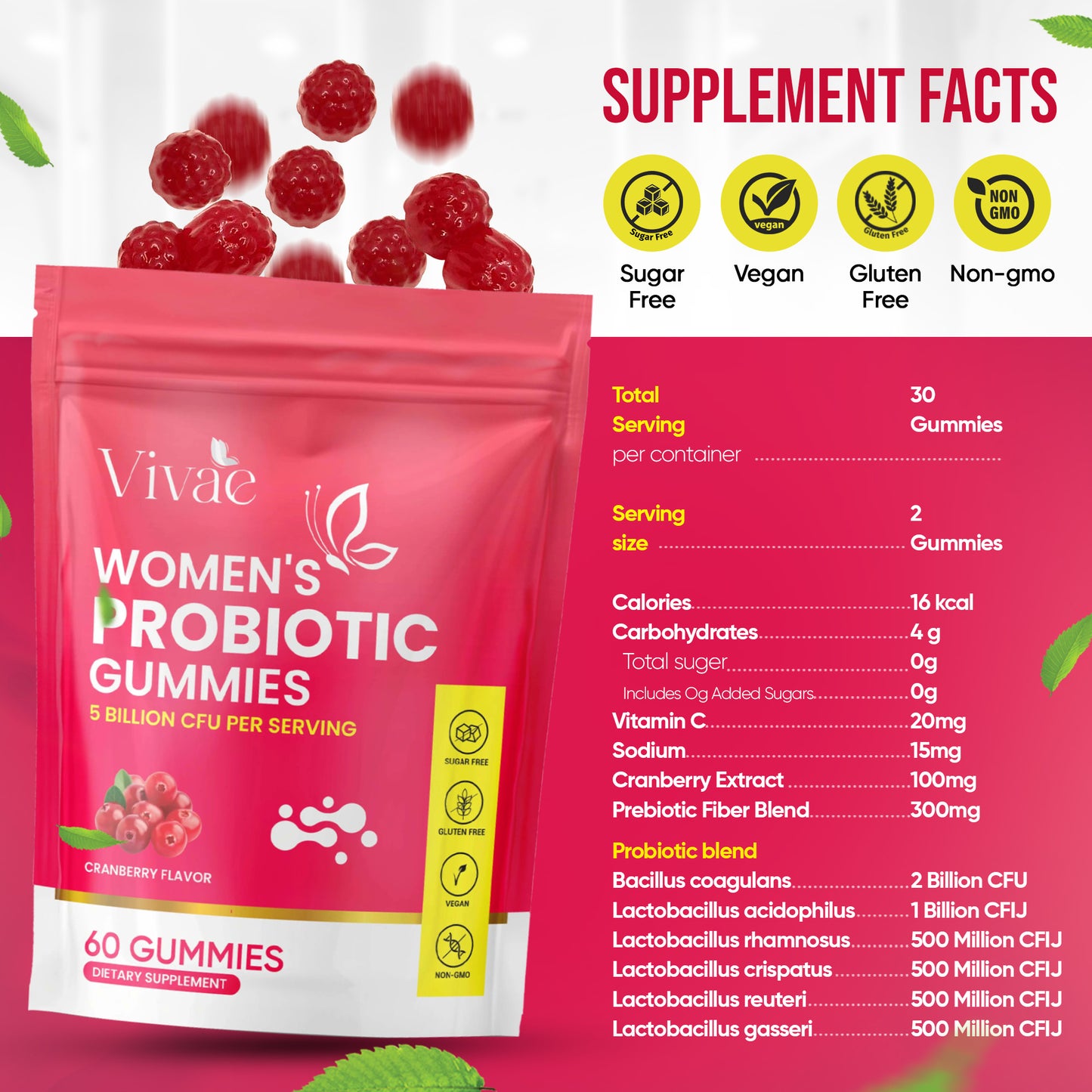 Cranberry Probiotic Gummies